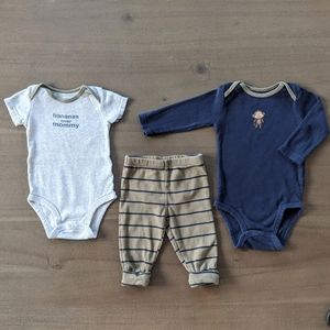 🐒Carter's Banana Over Mommy Outfit Set